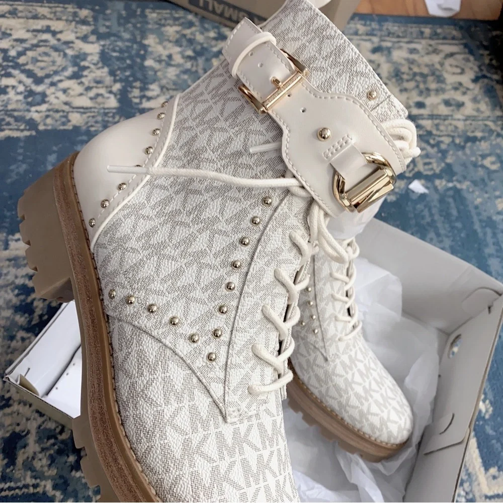 Michael Kors women lace up booties size 7.5 - Picture 4 of 11